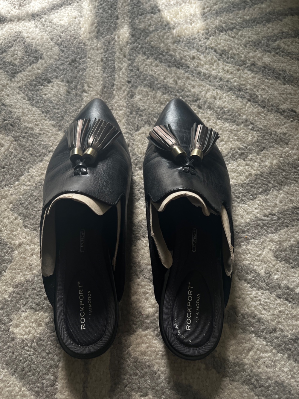 Rockport Black Leather Tassel Loafers